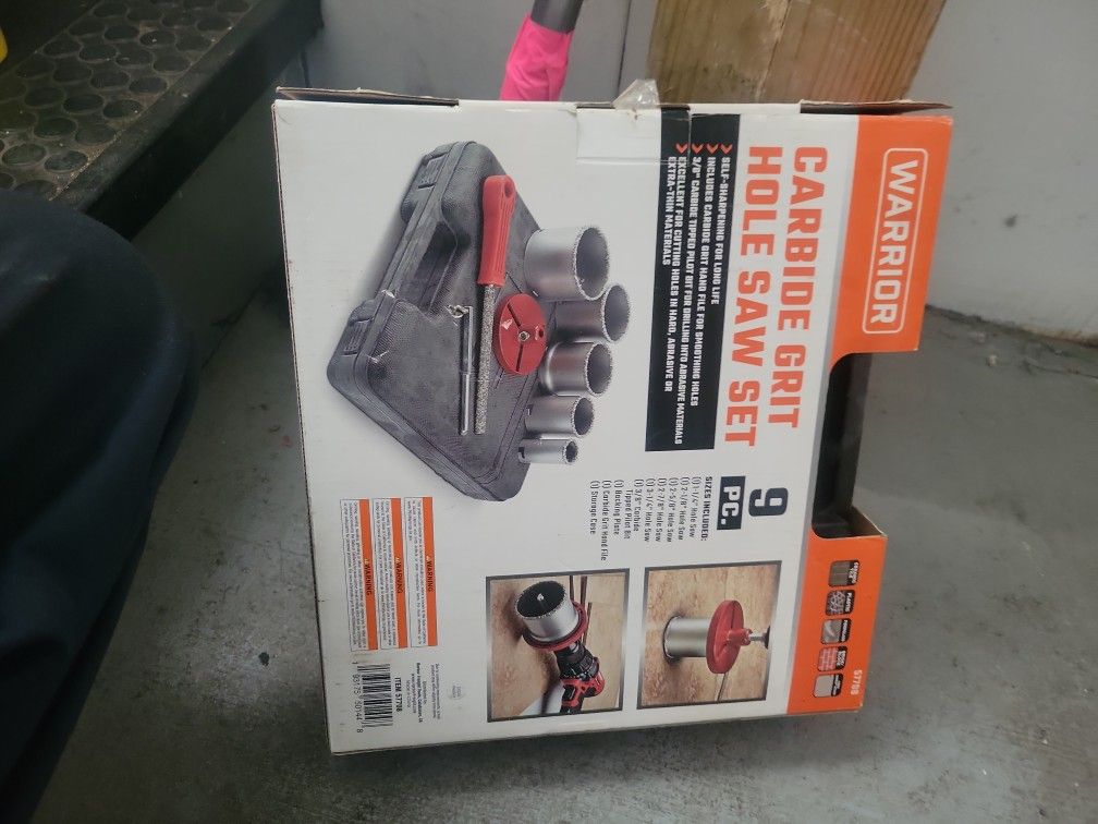 Carbide Grit Hole Saw Set 9pc