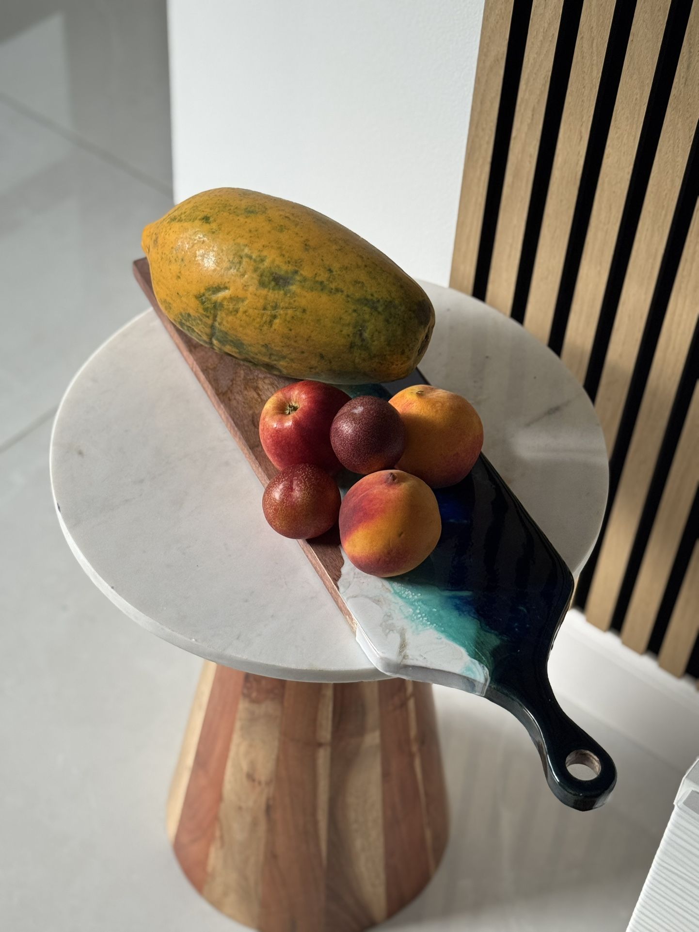Handmade Resin & Wood Serving Board 