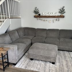 Sectional Couch with Ottoman