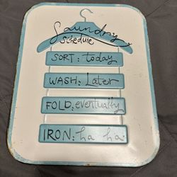 TIN AND WOODEN LAUNDRY SIGNS
