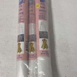 Pellon PLF36 Ultra Lightweight Fusible Interfacing 15" x 3 yards 3 pack - White