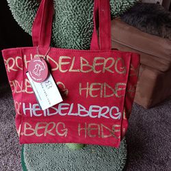 Robin Ruth Red Canvas Heidelberg Mini Tote Bag