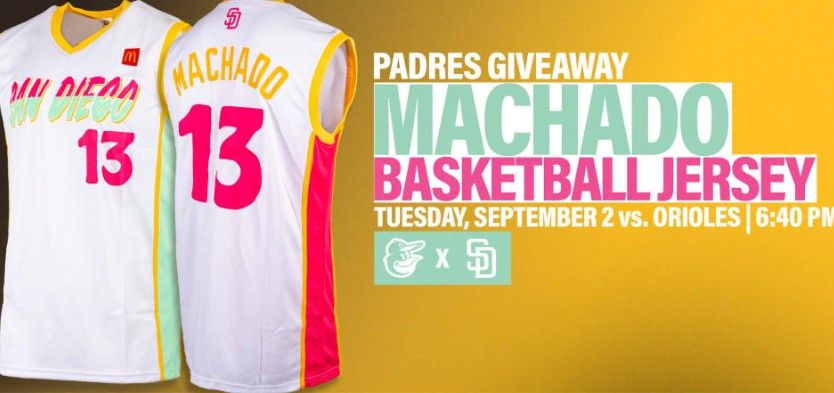 Padres Vs Orioles Tickets Manny Machado Jersey Giveaway 9/2 Vs Orioles