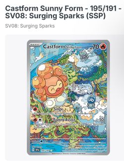 Castform 195/191 surging sparks PSA 10