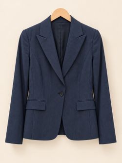 Navy Single-Button Tailored Blazer
