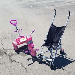 Stroller & kiddie bike