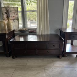 Coffee Table And 2 End Tables 