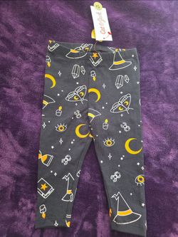 Cat & Jack Halloween Leggings Black and Orange