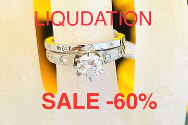 Engagement Ring Wedding Ring Set NATURAL DIAMONDS 💝 LIQUIDATION SALE -60% FIND ANOTHER AT THIS PRICE ILL GIVE IT FOR $400 LESS