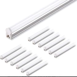 Brand New 12 Barrina T5 LED HOUSE OR SHOP LIGHTS 4' 4000k Cool White 2200lm 20W Caniet Or Ceiling 