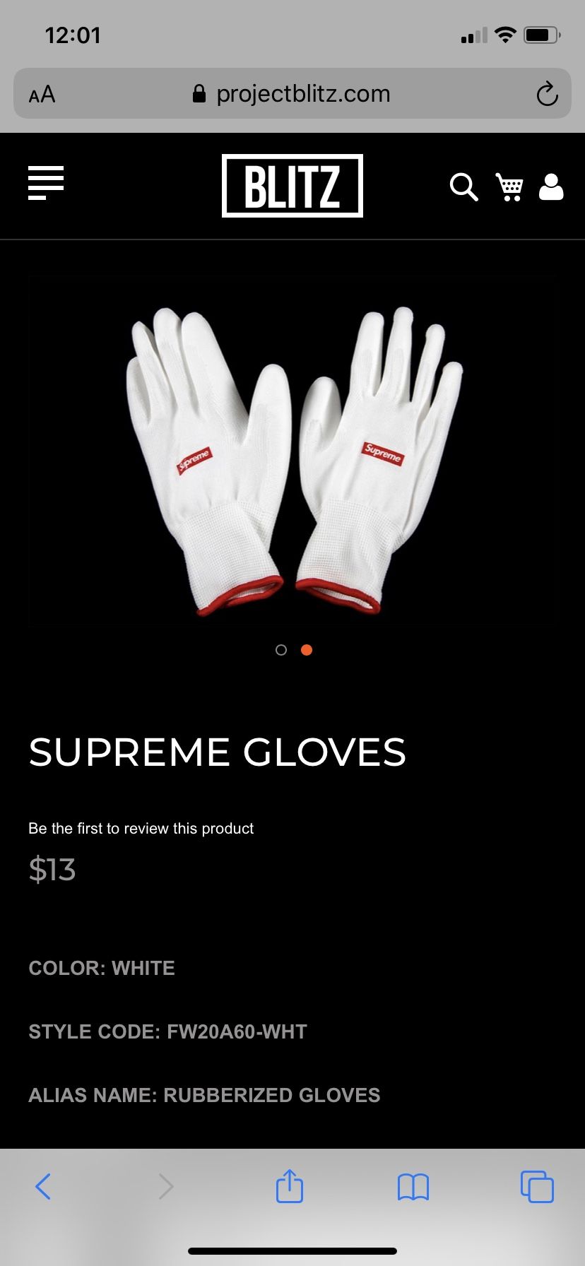 Brand new supreme gloves $15