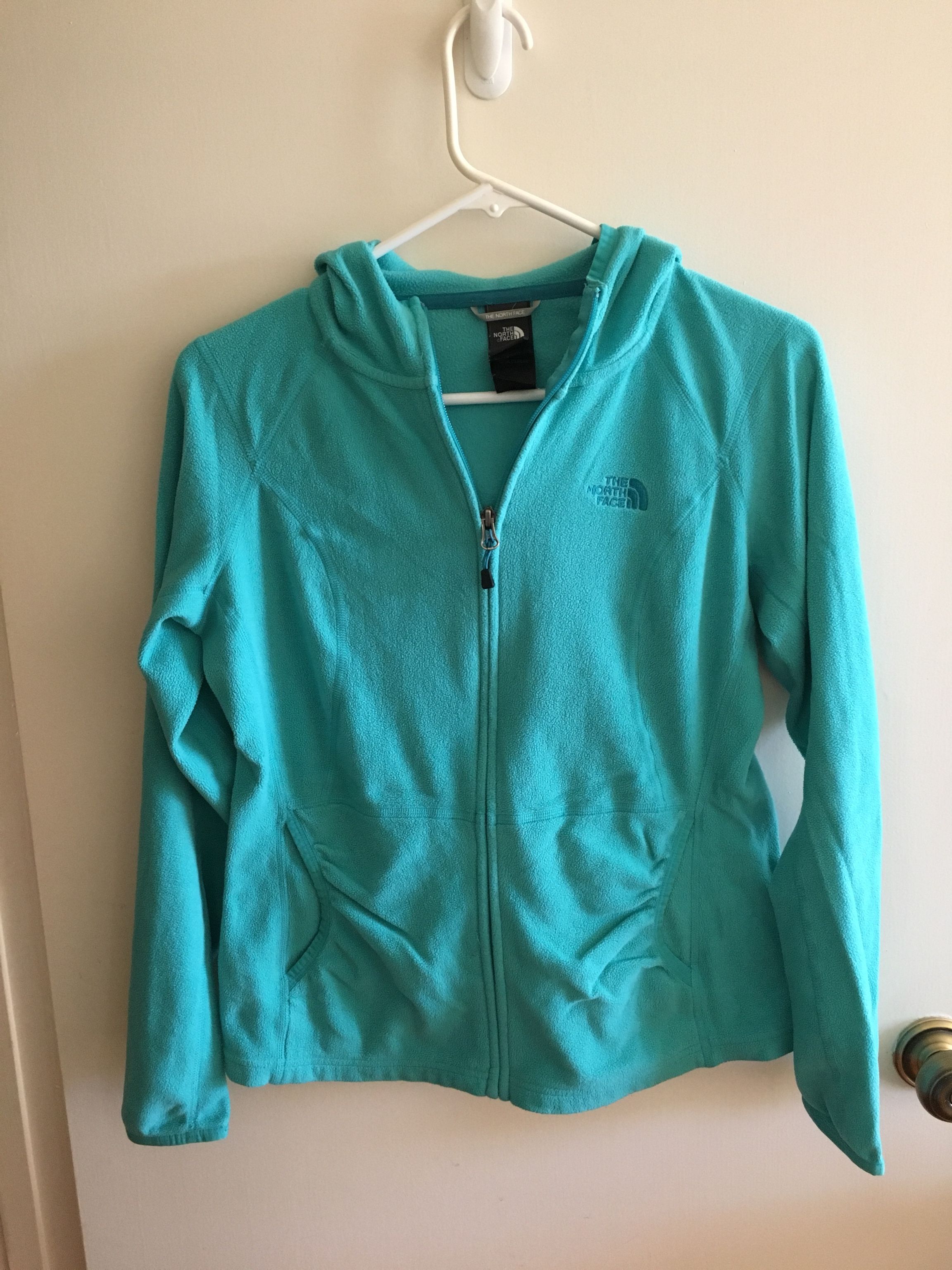The North Face Womens Size Small Turquoise Full Zip Fleece Jacket