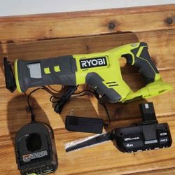 Ryobi 18V sawzall, battery, charger