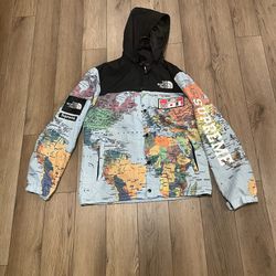 2014 Supreme x The North Face World Map Coaches Jacket Size XXL, Men's