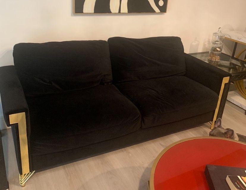 Black And Gold Sofa