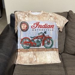 Size,XL . Indian Motorcycle double sided T-shirt.