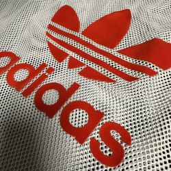 White With Orange Velvet Adidas Jersey