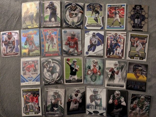25 Seattle Seahawks NFL  football sports trading cards Stars and Rookies, all excellent condition. Some former players. Includes: Jaxon Smith-Njigba, 