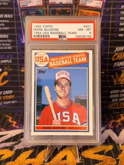 Mark McGwire 1985 Topps #401 USA Rookie PSA 8 NM-MT