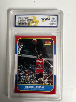 Michael Jordan 96-97 Fleer Decade Of Excellence Rookie Card Graded