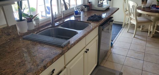 Kitchen cabinets and counter top