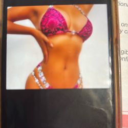 New Rhinestone. Scrunch Butt Bikini 