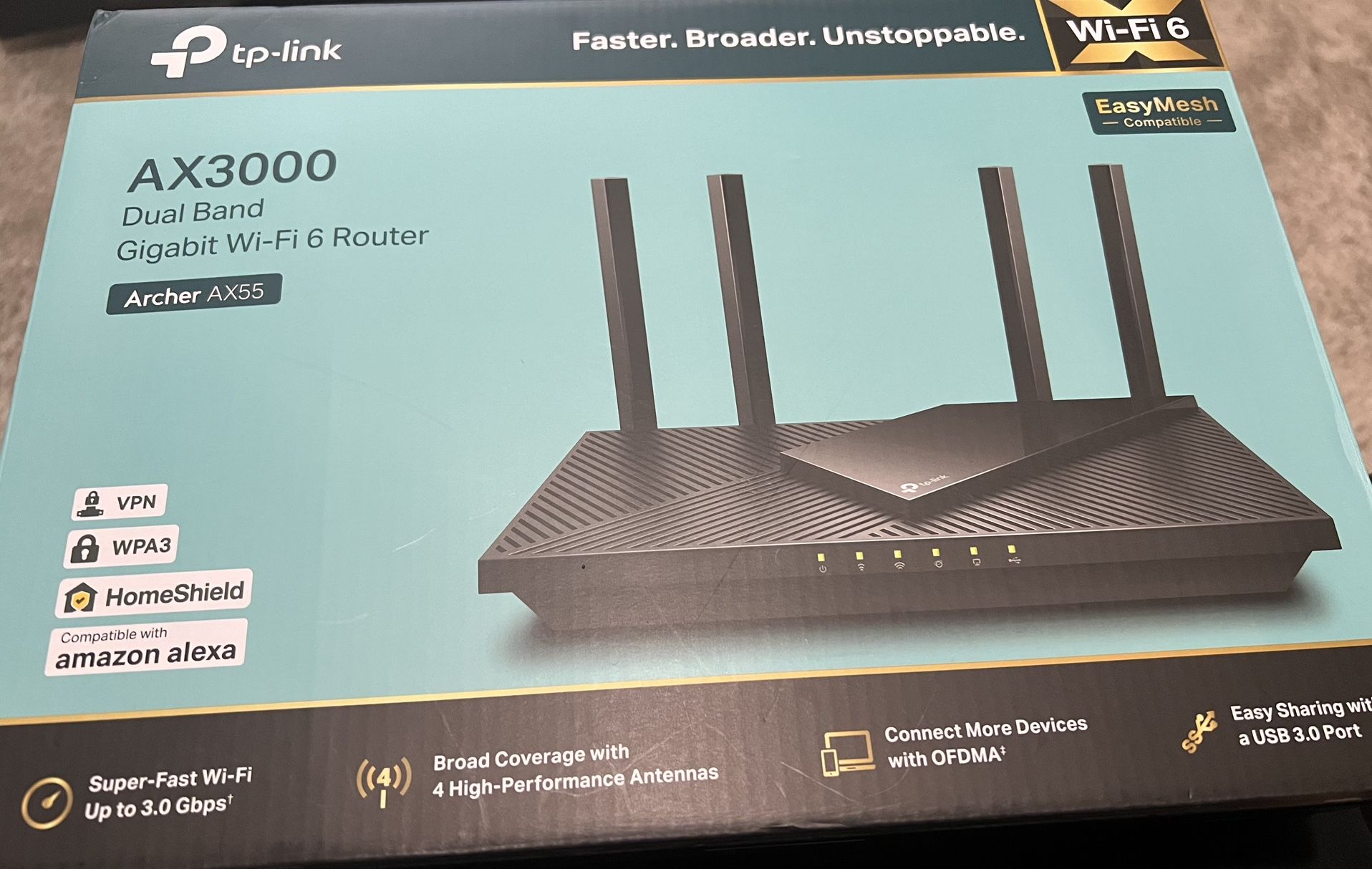TP-Link Dual-Band AX3000 Wi-Fi 6 Router Archer AX55