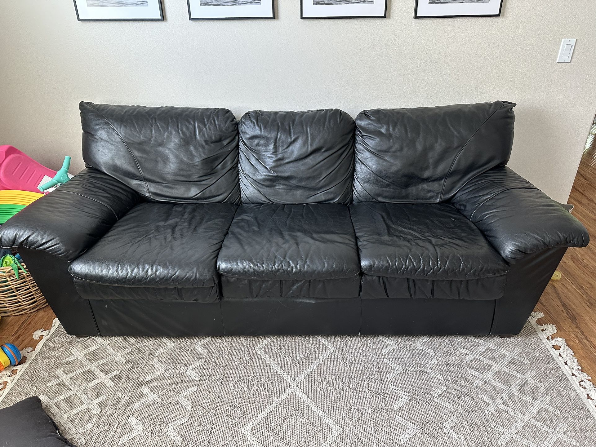 Black Leather Couch