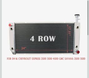 4 Row Core Aluminum Radiator for 2004-2016 Chevy Express GMC Savana 2(contact info removed) 4500 4.8L 6.0L
