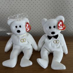 Mr & Mrs Bear Beanie Babies