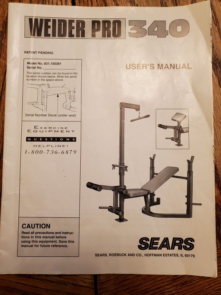 Weider Pro 340 Weight Bench