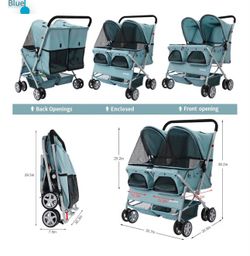 BETSOCCI pet stroller for 2 pets