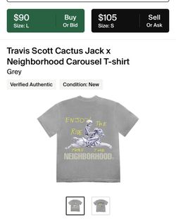 Cactus Jack x Neighborhood Carousel Shirt Sz L