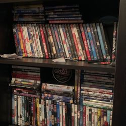 100’s of DVD’s and blu rays.
