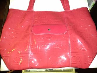 Red leather Liz bag