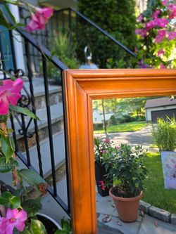 Large Wood Framed Mirror