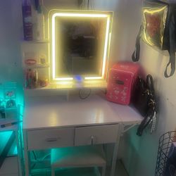 Small New Vanity With Stool