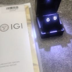 2 CTW LAB DIAMOND Earrings 
