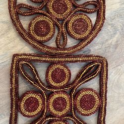 That Of Two Vintage Woven Rivets