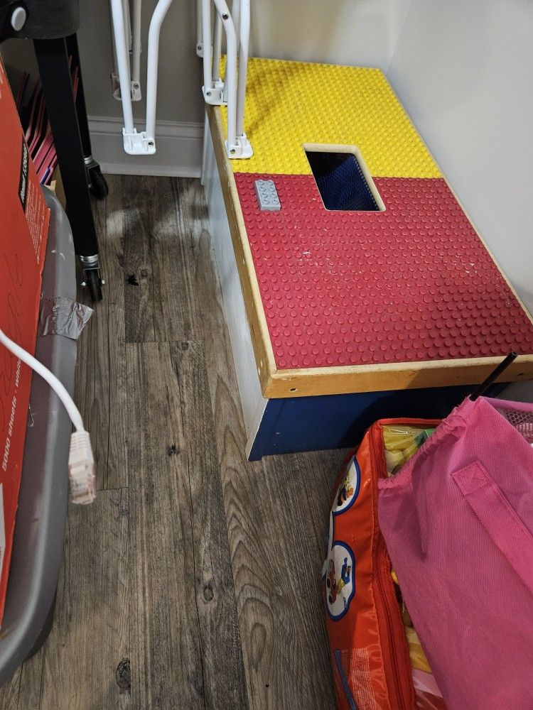 Lego Block Table With Legos