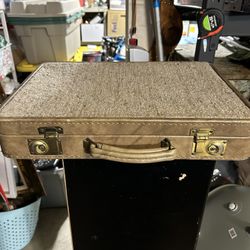 Vintage Briefcase w/Lock and key.  shape, locks and latches wotk great. 