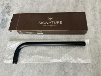 Brand New SIGNATURE HARDWARE black shower arm 12”