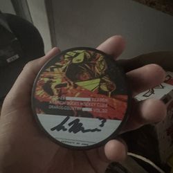 Ian Moore Anaheim ducks signed puck