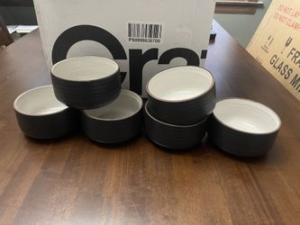 Crate&Barrel Kitchen Bowls Ser Of 8 New 