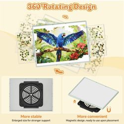 NEW IN BOX  1500 Pieces Rotating Plastic Puzzle Board 3-in-1 Double-Sided/Tilting/Rotating, Portable Table 36.26"x27.6" Spinning Jigsaw Puzzle Table w