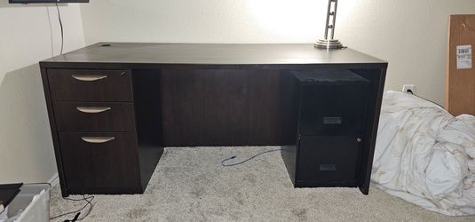 Brown office desk