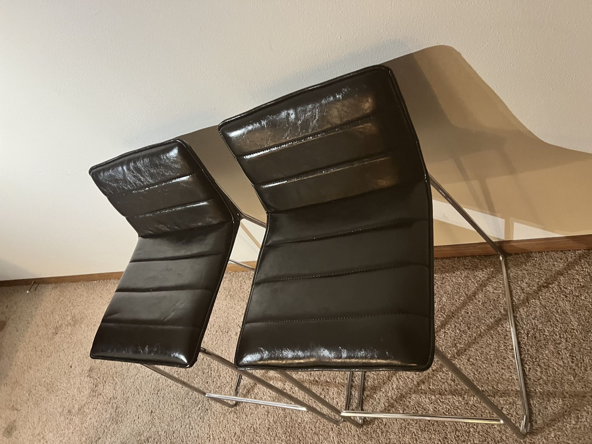Leather bar stools