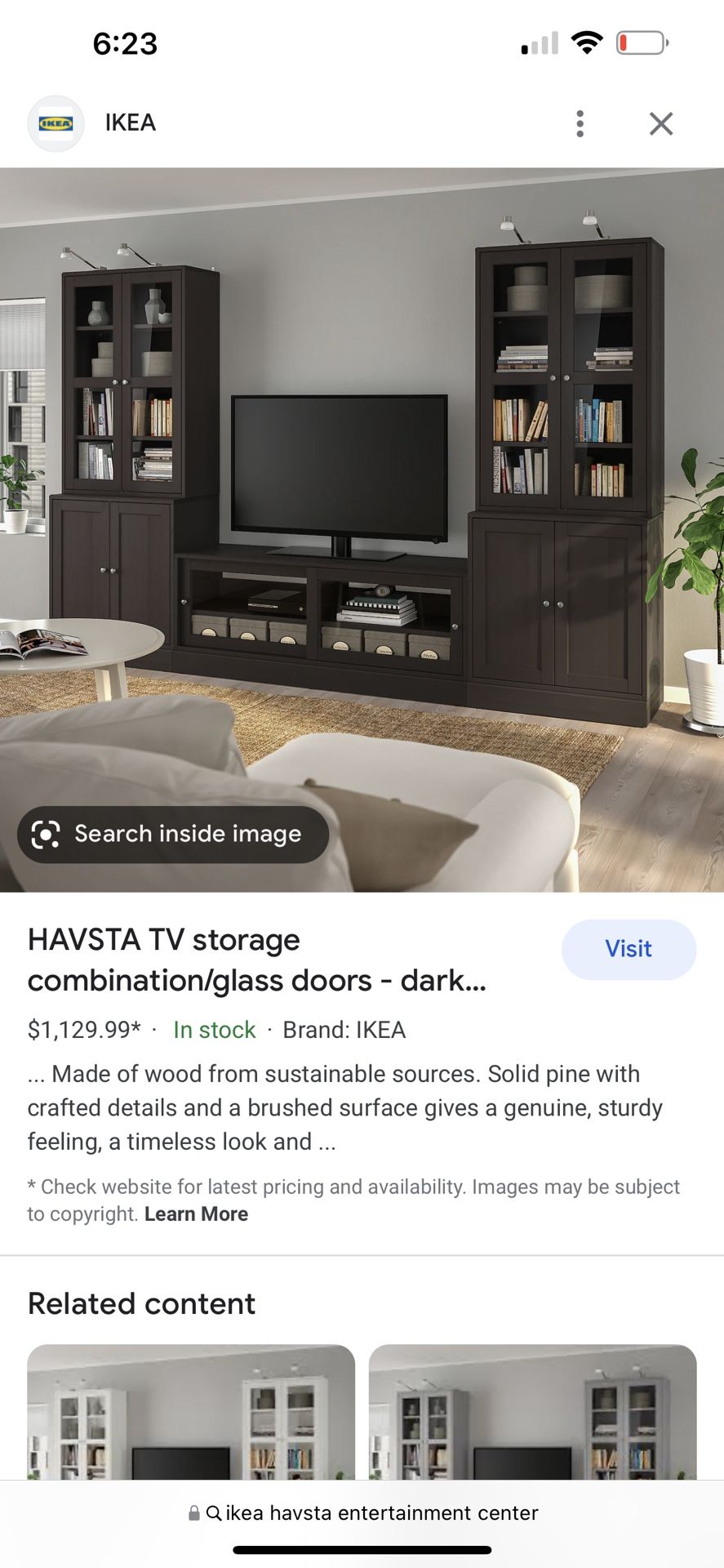 IKEA Havsta Full Assembled Entertainment Center