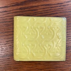 Men’s Ferragamo wallet Yellow Leather