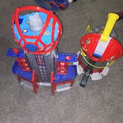 2 Paw Patrol Towers - Transforming Ultimate City Movie And Mighty Lookout Towers